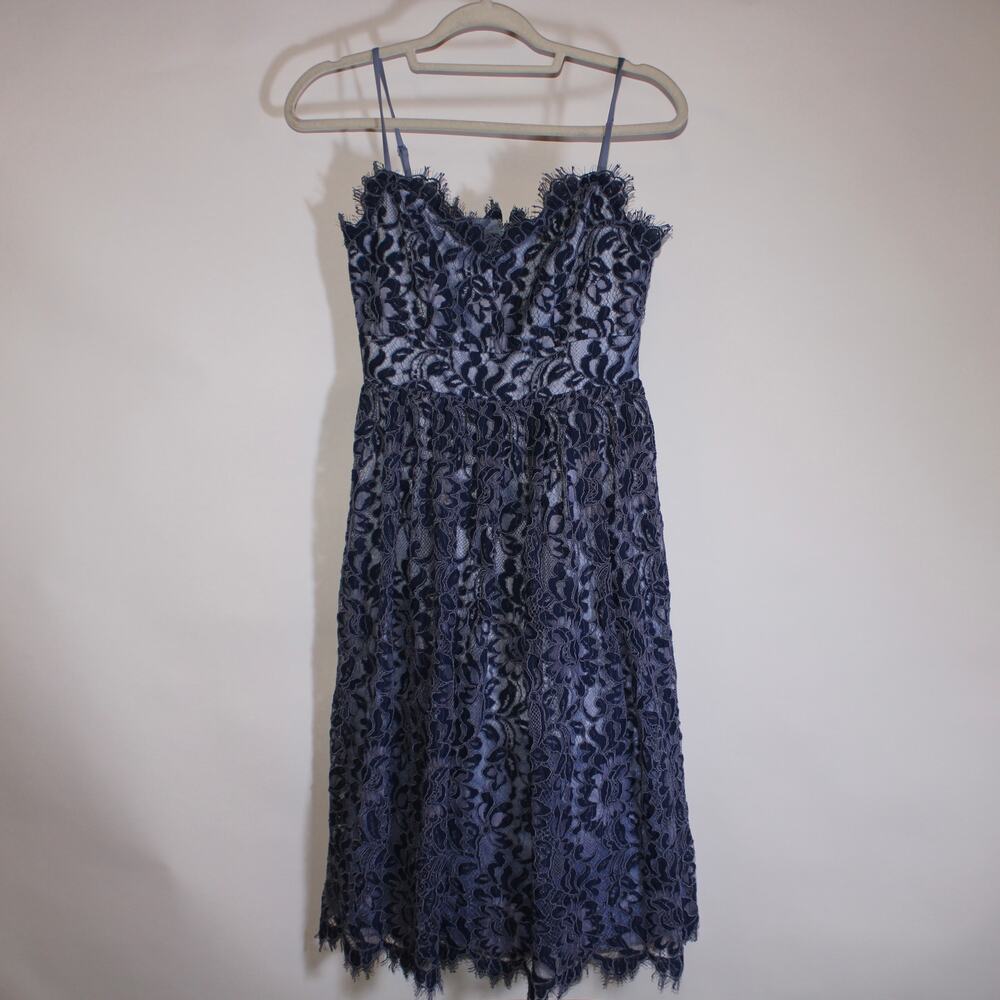 Eliza J Navy Lace Mini Dress